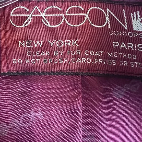 Vtg Sasson Juniors Sz 9 Full Zip Faux Fur Coat - Picture 12 of 16